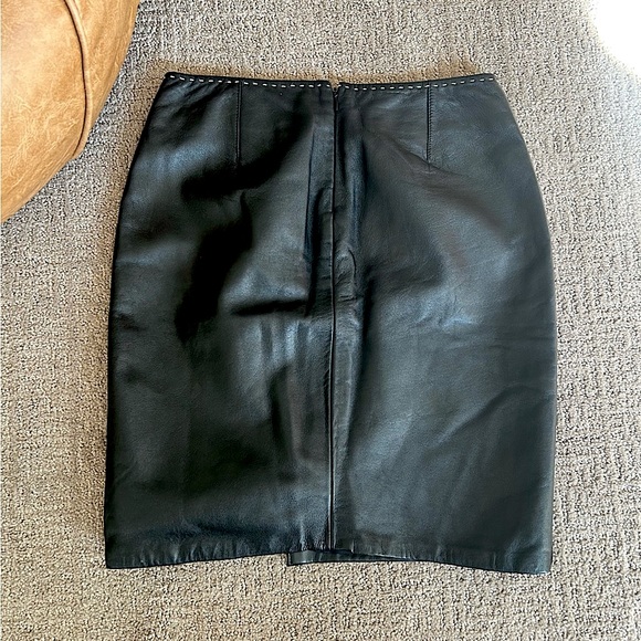 INC / Pencil / Genuine Leather Skirt / 4P - Picture 3 of 7